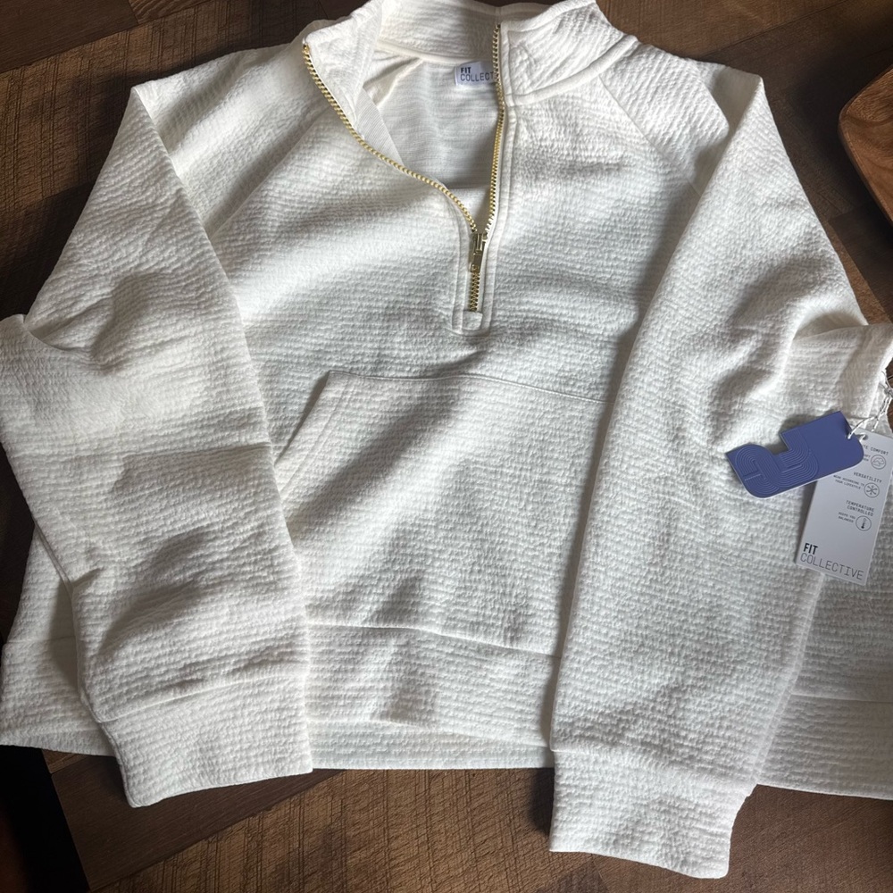 White Half-Zip Sweater